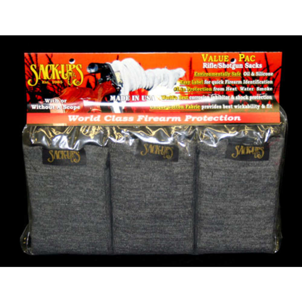 Soft Gun Cases Sack Ups 4.50" VALU-PAC 6 BAGS CAMO FLD GRY